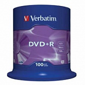  DVD+R Verbatim 4.7Gb 16x (43551) CakeBox 100