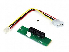  Dynamode PCI-E 4x Female to NGFF M.2 M Key Male, Power Cable 4 Pin to Molex 20 cm