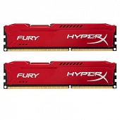 DDR3 16Gb (2x8Gb) 1600MHz Kingston HyperX Fury (HX316C10FRK2/16) Red