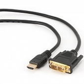 Кабель HDMI - DVI (18+1) Cablexpert (CC-HDMI-DVI-10MC) 6) позолоч, 10m