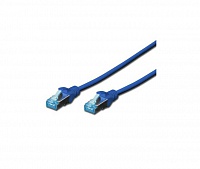 Патч-корд литой CAT5e S/FTP RJ45 Digitus (DK-1531-005/B) 24AWG CU 0.5m синий