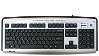 Клавиатура A4 Tech KLS-23MU X-Slim PS/2 Silver/Black