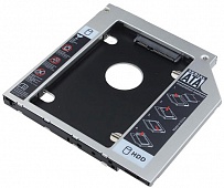 Карман HDD\SSD 2.5" для ноутбука HQ-Tech HQ-HC09SA/BP, 9.5mm, SATA, Aluminium