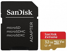 Карта памяти microSDHC 32Gb SanDisk Extreme (SDSQXAF-032G-GN6AA) UHS-I U3 V30 A1