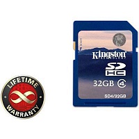 Карта памяти SDHC  32Gb Kingston (SD4/32GB) Class 4