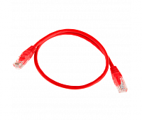 Патч-корд литой CAT5e UTP RJ45 LogicPower (RJ45/R 0.5m) 0.5m красный