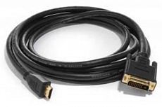 Кабель HDMI - DVI (24+1) Atcom (9154) 5.0m 2 ferite black