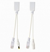 Набір пасивних UTP PoE адаптерних кабелів, Cablexpert PP12-POE-0.15M-W 0.15 м, телекомунікаційний
