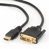 Кабель HDMI - DVI (18+1) Cablexpert (CC-HDMI-DVI-6) позолоч, 1.8m