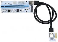 Райзер Dynamode PCI-E x1 to 16x 60cm USB 3.0 Cable 15/6/4 pin Power LED v.008S White