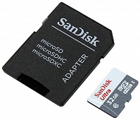 Карта памяти microSDHC 32Gb SanDisk Ultra (SDSQUNS-032G-GN3MA) UHS-I