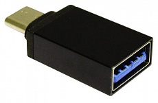 Адаптер USB 3.0 AF - USB Type-C Lapara (LA-MaleTypeC-FemaleUSB3.0 black) OTG Black