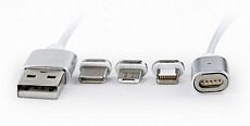 Кабель USB 2.0 AM - micro USB/Type-C/Lightning Cablexpert (CC-USB2-AMLM31-1M) 1m Magnetic