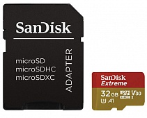 Карта памяти microSDHC  32Gb SanDisk Extreame (SDSQXAF-032G-GN6MA) UHS-I U3 V30 A1 90 MB/s