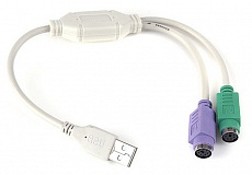 Переходник USB AM to 2х PS/ 2 Cablexpert (UAPS12) 30cm